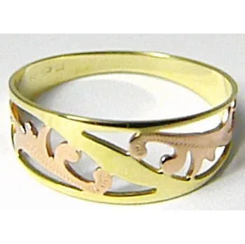 Prsten Klenoty Budín Mohutný silný velký prsten z dvojího zlata vel. 58 585/1,81gr 221040955 (Klenoty Budín Mohutný silný velký prsten z dvojího zlata vel. 58 585/1,81gr 221040955)