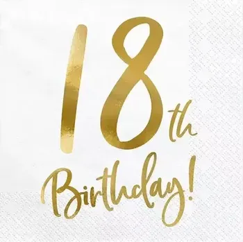 Papírový ubrousek Papírové ubrousky 18. narozeniny