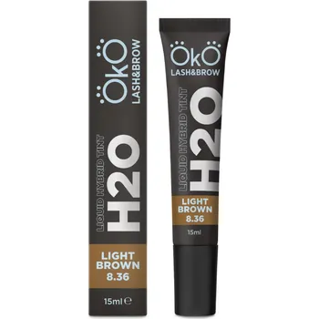 Barva na řasy a obočí OKO H2O Liquid Hybrid Tint barva na obočí 15 ml Barva: Light Brown 8.36