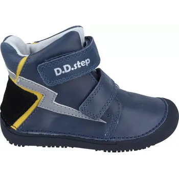 Dívčí tenisky DDstep 063 celoroční boty - tmavěmodré se žlutou 30