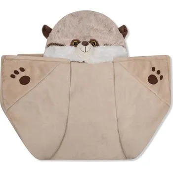 Dětská deka Hřejivá deka Cozy Noxxiez BL828 Surikata - s kapucí se zvířátkem a tlapkovými kapsami