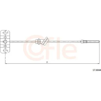 Lanko parkovací brzdy Tažné lanko, parkovací brzda COFLE 17.6044