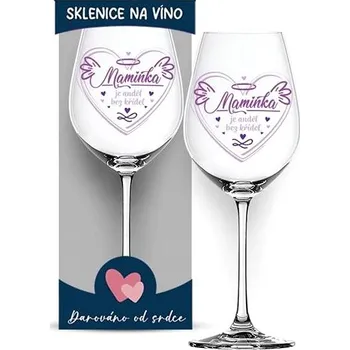 Sklenice Nekupto Sklenice na víno Maminka je anděl Den matek