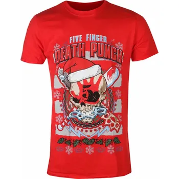 Pánské tričko Tričko metal pánské Five Finger Death Punch - Zombie Kill Xmas - ROCK OFF - FFDPTS37MR - XXL