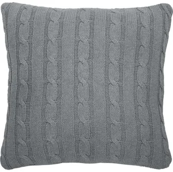 Polštář SCANquilt pletený povlak IMPERIAL copánky šedá 45 x 45 cm
