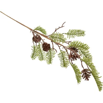 umělá květina Větev smrková se šiškami 70 cm
