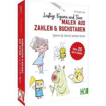 První čtění Lustige Figuren und Tiere malen aus Zahlen & Buchstaben - Hart, Christopher