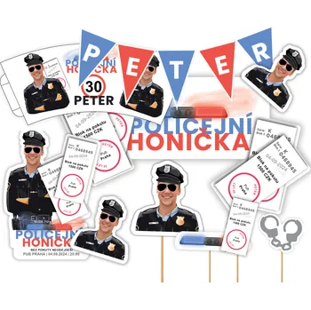 Party nádobí Personal Personalizovaný narozeninový set - Policejní oslava