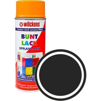 Autolak Wilckens Syntetická vrchní barva ve spreji pololesk 400 ml černá, WI.16190500140