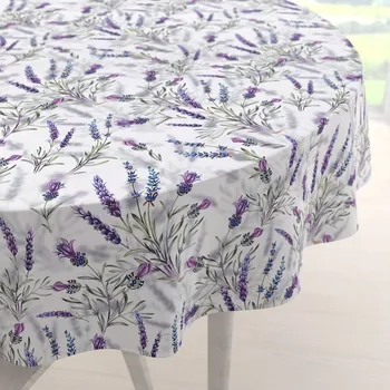 ubrus Teflonový kulatý ubrus TF-072 Levandule na bílém Ø 40 cm