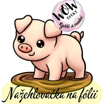 Nažehlovačky na fólii Nažehlovačka na fólii, PRASÁTKO, 7,8 x 8 cm /ks