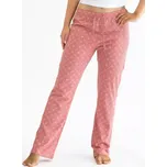 GINA dámské kalhoty dlouhé pyžamové dámské, šité, bokové, s potiskem Pyžama 2024 19165P maracuja bílá M