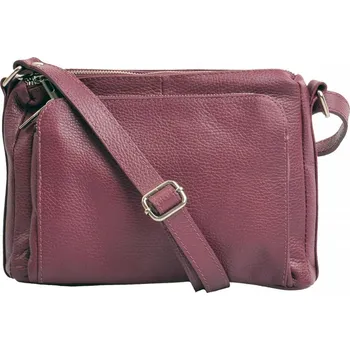 Kabelka Kožená crossbody kabelka 5542 bordová