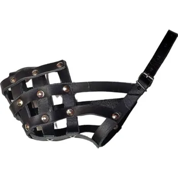 Náhubek pro psa Palkar kožený náhubek pro psy vel. 3, 28 × 8 cm, černý