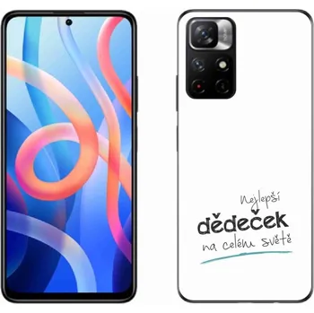 Pouzdro na mobilní telefon Gelový kryt mmCase na Xiaomi Redmi Note 11S 5G - nejlepší dědeček 3 bílé pozadí