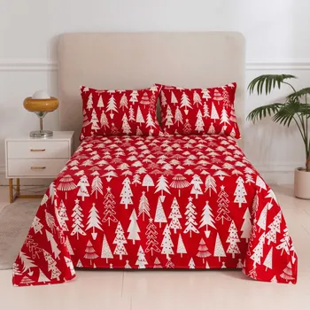 Prostěradlo Prostěradlo a povlak na polštář CHRISTMAS TREES Rozměr: 50 x 70 cm | 140 x 240 cm