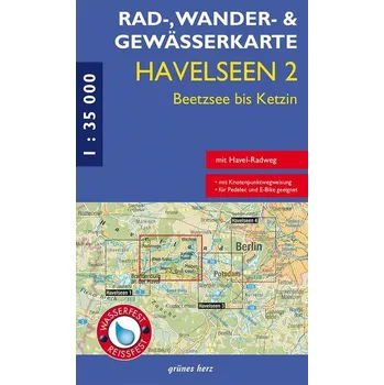 Rad-, Wander- und Gewässerkarte Havelseen 2