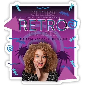 Party nádobí Personal Personalizované pozvánky 6 ks - Retro párty