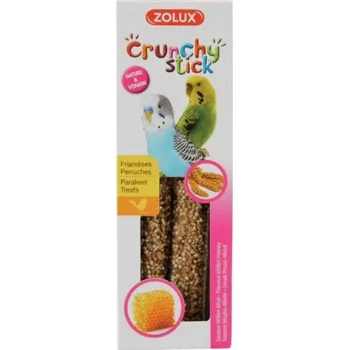 Krmivo pro ptáka Tyčinky ZOLUX Crunchy Sticks Parakeet proso/med (2ks) 85g