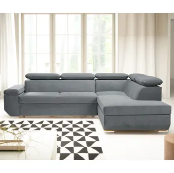 Sedací souprava Sedací souprava LARS I | 264x215 cm | rozkládací + úložný prostor | AKCE | světle šedá 90