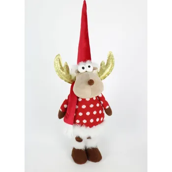 Vánoční dekorace Vánoční sob SWETIE 58 cm červený
