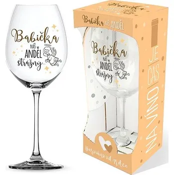 Sklenice Nekupto Sklenice na víno Babička - náš anděl strážný