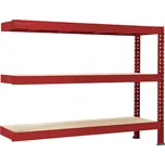 Přístavek k regálu Trestles RNC 1600x1800x600, nosnost 2400 kg, 3 police Barva: červená