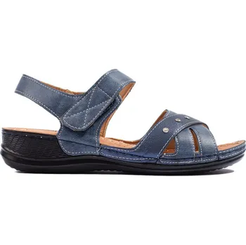 Dámské sandále Tmavě modré dámské sandály na klínku H0016BL Velikost: 37