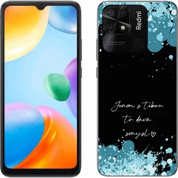 Pouzdro na mobilní telefon Gelový kryt mmCase na Xiaomi Redmi 10C - zamilovaný text černé pozadí