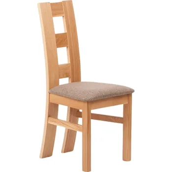 Jídelní židle Jídelní čalouněná židle VICTOR — masiv dub, látka, více barev, nosnost 130 kg Boss 4 camel