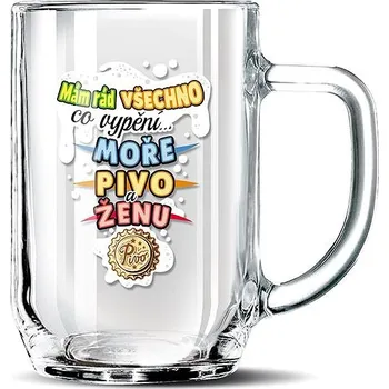 Sklenice Nekupto Dárkový půllitr Mám rád všechno co vypění