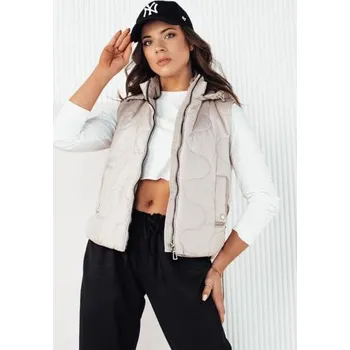 Dámská vesta Dámská prošívaná vesta TREOS světle šedá