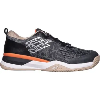 Pánská sportovní obuv Pánská tenisová obuv Lotto RAPTOR HYPERPULSE 100 II CLY 10.5 Černá, Bílá, Hnědá, Oranžová