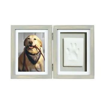 Rám na obraz Rámeček na otisk tlapky do hmoty Pearhead, šedý