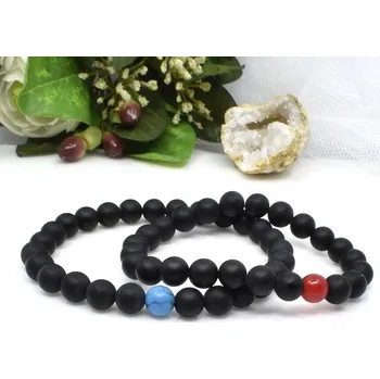 Náramek Mijabijoux Partnerské náramky z onyxu MB00434