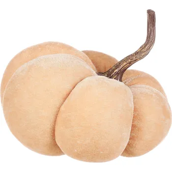 umělá květina Autronic Dýně látková s plyšem, barva krémová, cena za 1 ks