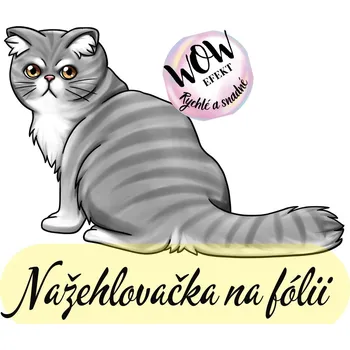 Nažehlovačky na fólii Nažehlovačka na fólii, KOČKA, 7,5 x 10,9 cm /ks