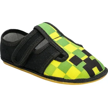 Chlapecké bačkory Dětská textilní barefoot obuv Bighorn MAHURY 5101 G Velikost: 24