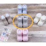 Pletené capáčky se vzorem šedé