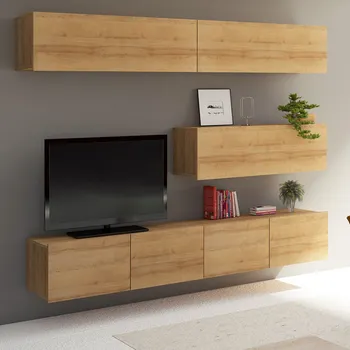 Obývací stěna Obývací stěna CALABRINI d | 200 cm | 5 dílů W | dub zlatý