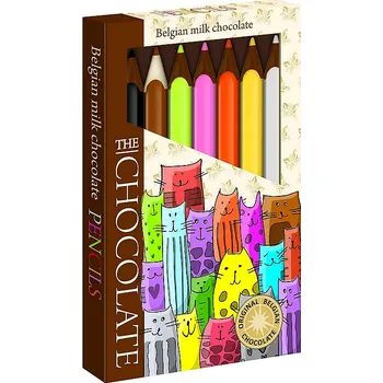 Čokoláda SEVERKA Čokoládové pastelky kočičky 90 g