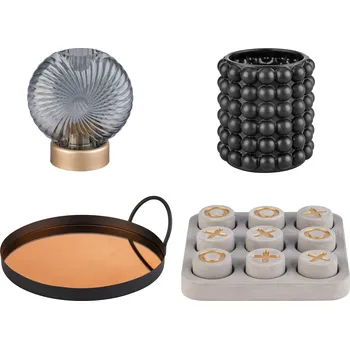 LIVARNO home Stojan na čajovou svíčku / Bublinová váza / Kovová zrcadlová miska / Dekorativní hra piškvorky