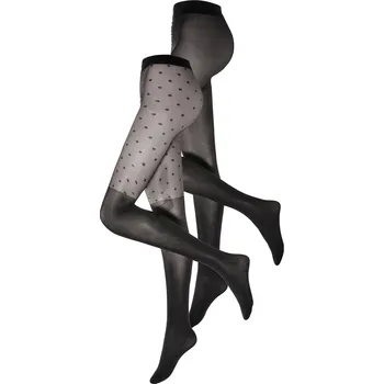 Dámské punčochy esmara® Dámské jemné punčochové kalhoty (černá/tečky, M(40/42))