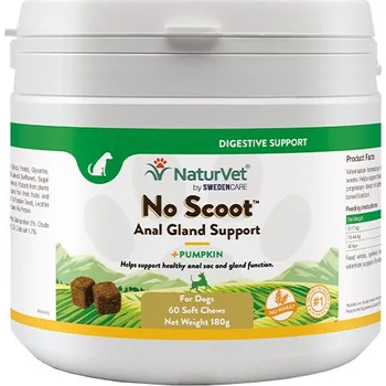 NaturVet No Scoot 60 žvýkacích kostek doplňkové krmivo pro psy