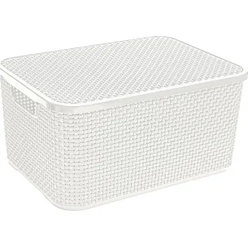 Úložný box Branq Košík Rattan 10 l – antická bílá