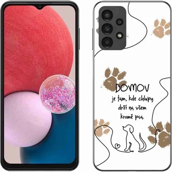 Pouzdro na mobilní telefon Gelový kryt mmCase na Samsung Galaxy A13 4G - psí motiv bílé pozadí