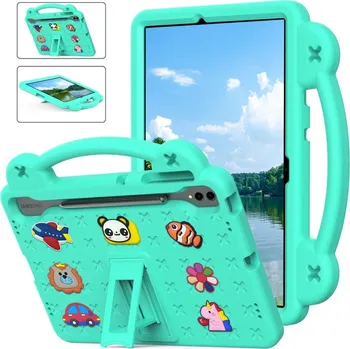 Pouzdro na tablet VSECHNONAMOBIL 91851 FANY Dětský kryt na tablet pro Samsung Galaxy Tab S10+ světle zelený