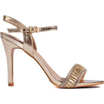 Dámské sandále Zlaté elegantní sandály na tenkém podpatku GD-DO-119GO Velikost: 40
