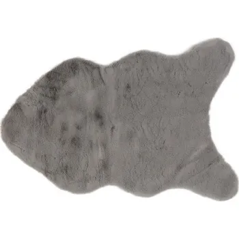 Koberec LIVARNO home Koberec z umělé kožešiny, 60 x 90 cm (světle šedá)