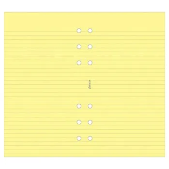 Diář Filofax, Poznámkový blok pro portfolio, linkovaný, osobní, žlutá